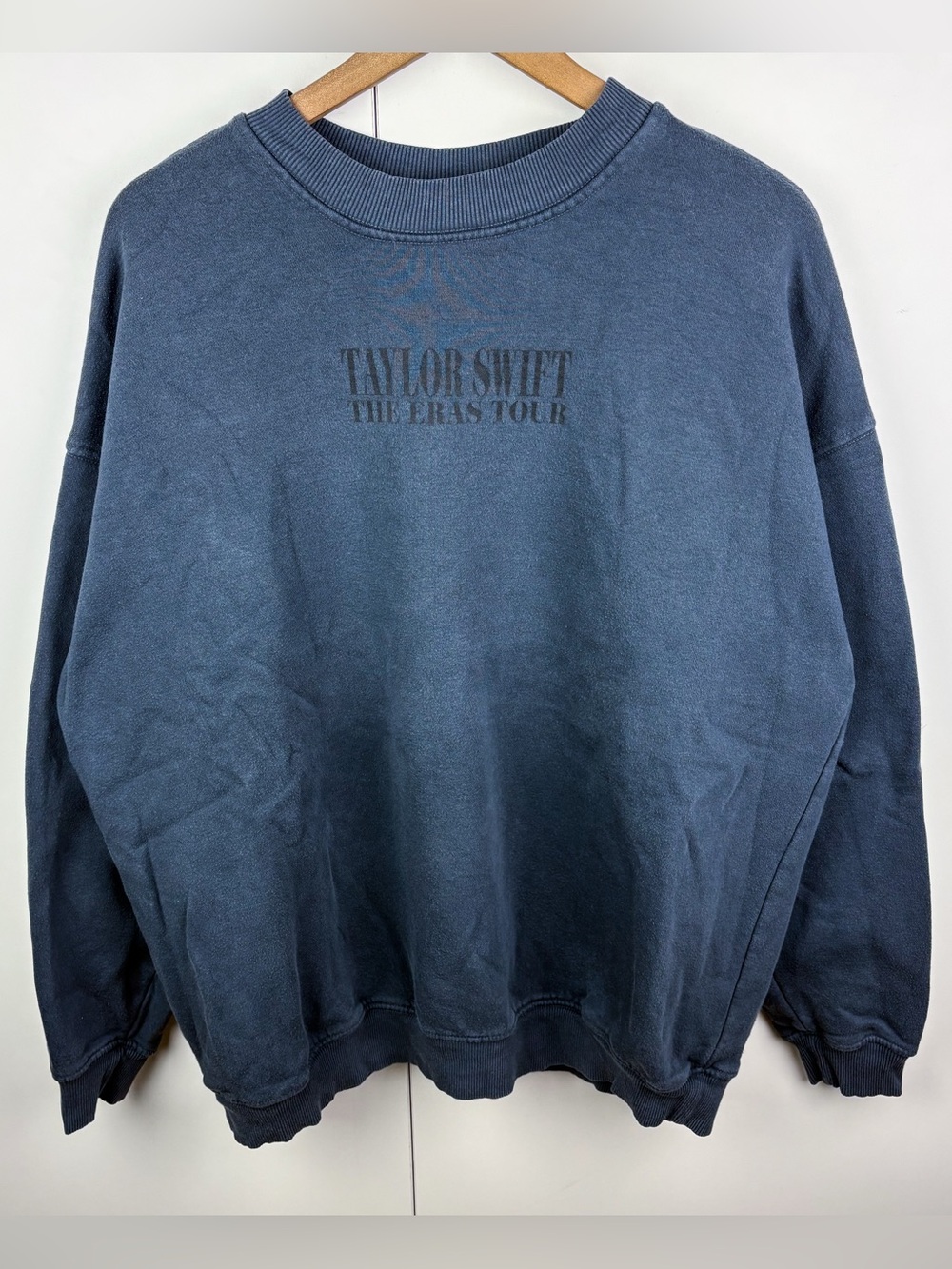 Taylor Swift The Eras Tour Blue Crewneck Crew Sweatshirt Second Leg Europe Large